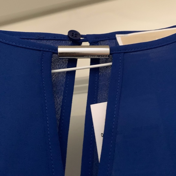 Michael Kors Women’s Royal Blue Bell Sleeve Blouse - Picture 3 of 4